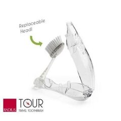 Складная зубная щетка для путешествий Radius Tour Travel Brush цена и информация | Зубные щетки, пасты | 220.lv