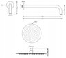 Zemapmetuma dušas un vannas komplekts ar termostatu Mexen Kai 7in1, 30 cm, Chrome cena un informācija | Dušas komplekti un paneļi | 220.lv