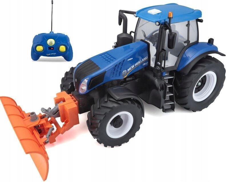 Radio vadāms traktors ar sniega metēju MAISTO TECH 1:16 New Holland, 82303 цена и информация | Rotaļlietas zēniem | 220.lv