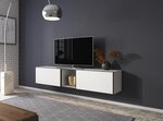 TV galdiņš Cama Meble Roco 10, balts/balts/melns