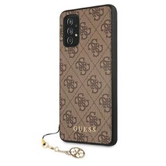 Original Guess 4G Charms Collection Hardcase maciņš Samsung Galaxy A52 5G, brūns cena un informācija | Telefonu vāciņi, maciņi | 220.lv