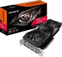 Gigabyte GV-R57GAMING OC-8GD AMD, 8 GB, Radeon RX 5700, GDDR6, PCI-E 4.0 x 16, Processor frequency 1625  MHz, HDMI ports quantity 1, Memory clock speed 14000  MHz цена и информация | Видеокарты (GPU) | 220.lv