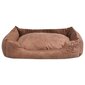 vidaXL suņu gulta + spilvens, PU mākslīgā āda, M, bēša cena un informācija | Suņu gultas, spilveni, būdas | 220.lv