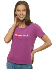 Sieviešu T-krekls "Nenervuok" JS/SD211-43275, violets cena un informācija | T-krekli sievietēm | 220.lv