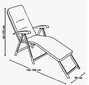 Zvilnis Patio Lena G045-01PB, daudzkrāsains cena un informācija | Sauļošanās krēsli | 220.lv