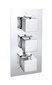 Slēpts dušas un vannas komplekts ar termostatu Mexen Cube 7in1, 40x40 cm, Chrome cena un informācija | Dušas komplekti un paneļi | 220.lv