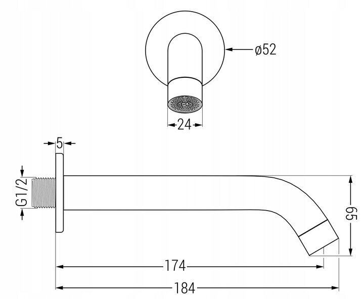 Zemapmetuma dušas un vannas komplekts ar termostatu Mexen Kai 7in1, 25 cm, Black цена и информация | Dušas komplekti un paneļi | 220.lv