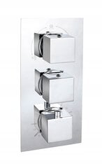 Slēpts dušas un vannas komplekts ar termostatu Mexen Cube 7in1, 25x25 cm, Chrome cena un informācija | Dušas komplekti un paneļi | 220.lv