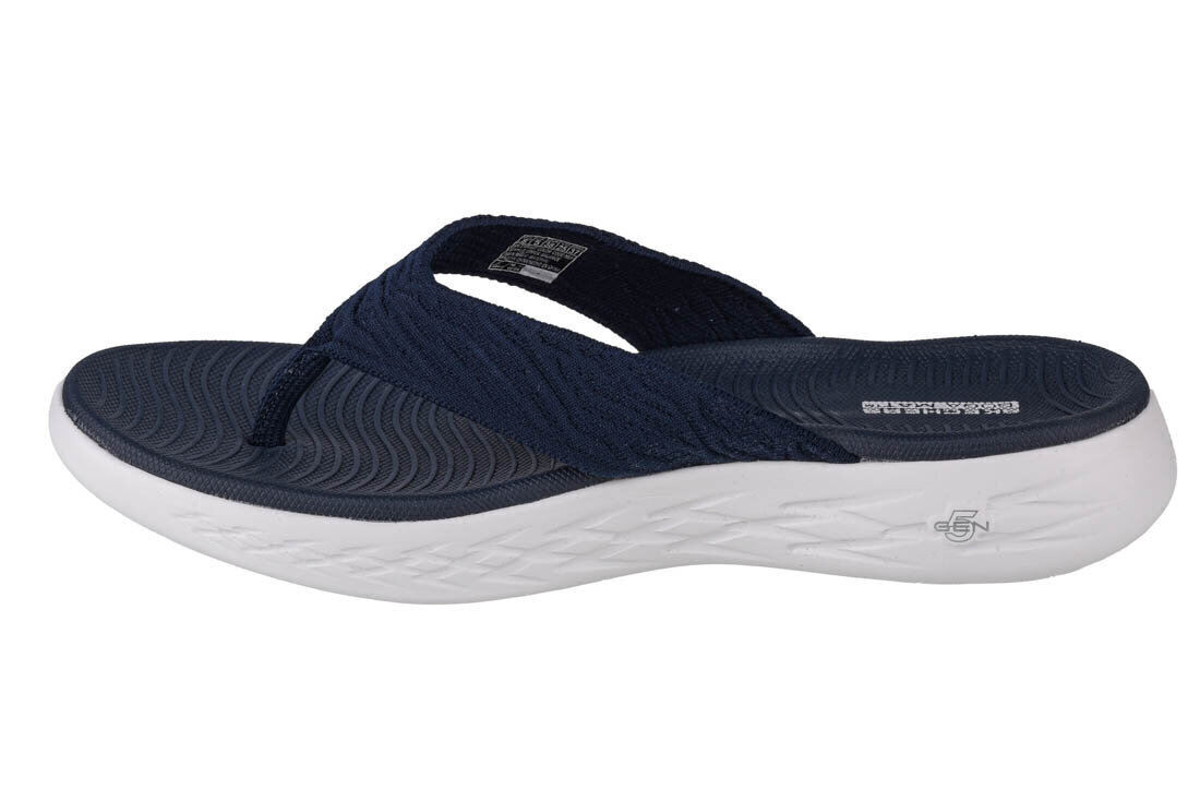 Iešļūcenes sievietēm Skechers On The Go 600 Sunny 140037-NVY, zilas cena un informācija | Iešļūcenes, čības sievietēm | 220.lv