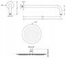 Zemapmetuma dušas komplekts ar termostatu Mexen Kai 6in1, 30 cm, Rose Gold cena un informācija | Dušas komplekti un paneļi | 220.lv