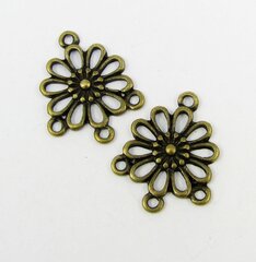 Savienojums "Flower", 23x19 mm, 1 gab. cena un informācija | Rotu veidošana, pērļošana | 220.lv