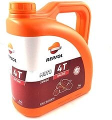 Синтетическое масляное смазочное масло REPSOL MOTO RACING 4T 10W50, 4 л цена и информация | Мото масла | 220.lv