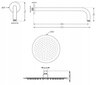 Zemapmetuma dušas un vannas komplekts ar termostatu Mexen Kai 7in1, 30 cm, Graphite цена и информация | Dušas komplekti un paneļi | 220.lv