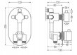 Zemapmetuma dušas un vannas komplekts ar termostatu Mexen Kai 7in1, 30 cm, Graphite cena un informācija | Dušas komplekti un paneļi | 220.lv