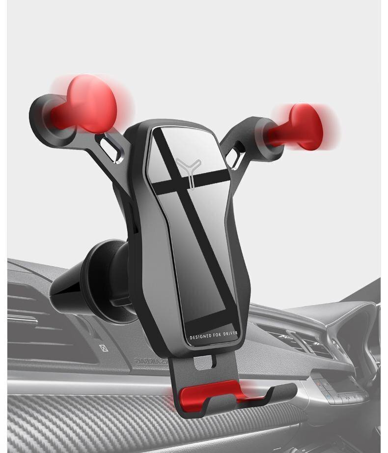 Telefona turētājs Wozinsky Horizontal / Vertical Gravity Car Mount, piemērots Air Outlet, melns (Wch-04) cena un informācija | Auto turētāji | 220.lv