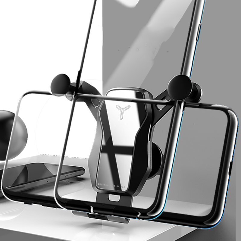 Telefona turētājs Wozinsky Horizontal / Vertical Gravity Car Mount, piemērots Air Outlet, melns (Wch-04) cena un informācija | Auto turētāji | 220.lv