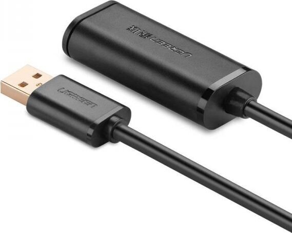 USB 2.0 pagarinātājs UGREEN US121, aktīvs, 5 m, melns cena un informācija | Savienotājkabeļi | 220.lv