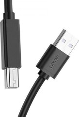 Aktīvais printera kabelis USB 2.0 A-B UGREEN US122, 10 m, melns цена и информация | Кабели для телефонов | 220.lv