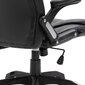 vidaXL biroja krēsls, melna mākslīgā āda cena un informācija | Biroja krēsli | 220.lv