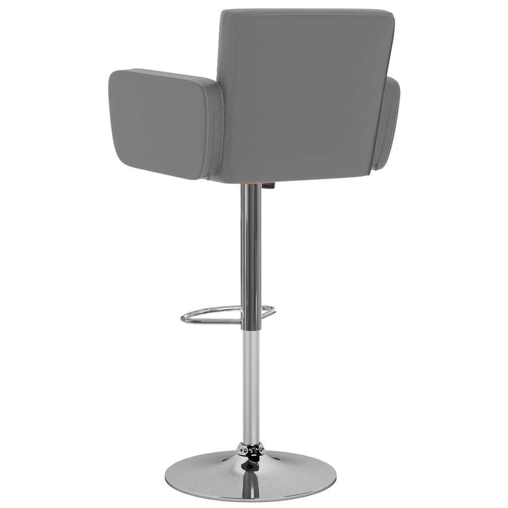 vidaXL bāra krēsli, 2 gab., pelēka mākslīgā āda cena un informācija | Virtuves un ēdamistabas krēsli | 220.lv