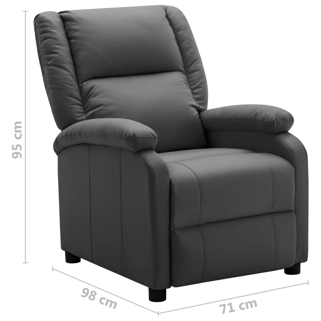 VidaXL atpūtas krēsls, antracītpelēka mākslīgā āda cena | 220.lv