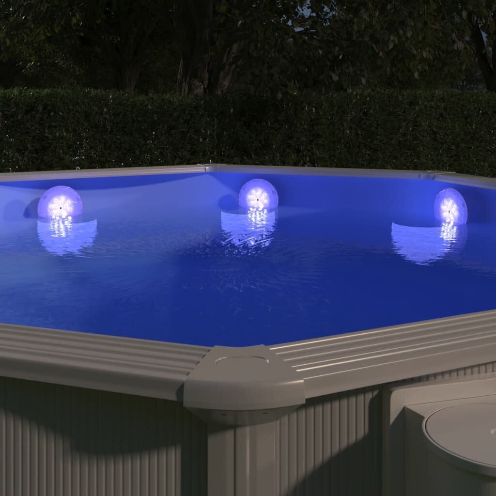 vidaXL iegremdējama, peldoša baseina LED lampa, ar tālvadības pulti cena un informācija | Baseinu piederumi | 220.lv