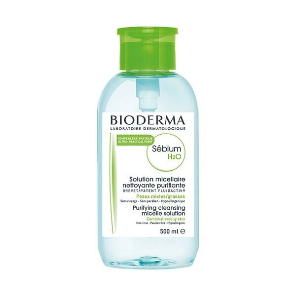 Micelārais grima noņēmējs Bioderma Sebium H20, 500 ml цена и информация | Sejas ādas kopšana | 220.lv