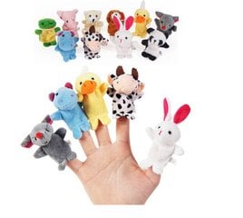 Pirkstiņu rotaļlietas “Zooloģiskais dārzs”, 10 gab. цена и информация | Развивающие игрушки | 220.lv