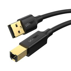 Кабель принтера Ugreen US135 USB 2.0 AB, 5м, черный цена и информация | Кабели для телефонов | 220.lv