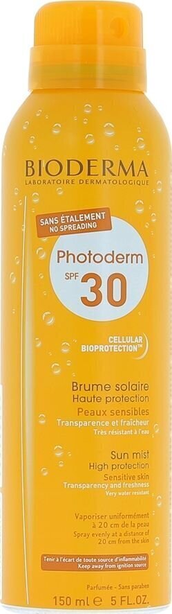 No saules aizsargājošs ķermeņa sprejs Bioderma Photoderm SPF30, 150 ml cena un informācija | Sauļošanās krēmi | 220.lv