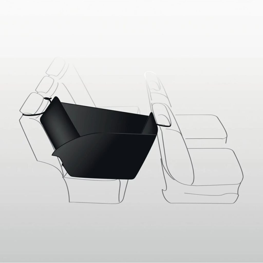 TRIXIE Auto sēdekļa pārvalks, šaurs ar sāniem, sadalīts 0,5x1,45 m, melns cena un informācija | Ceļojumu piederumi | 220.lv