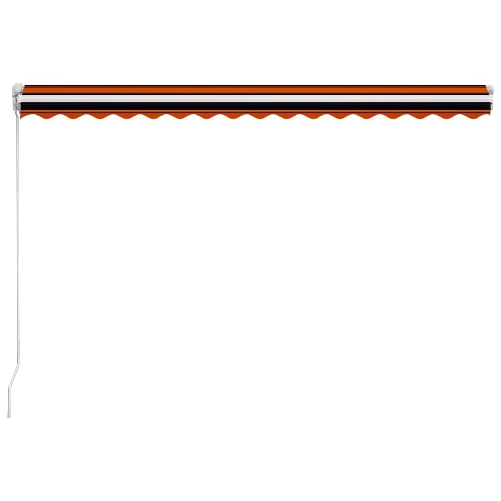 vidaXL izvelkama markīze, oranža ar brūnu, 400x300 cm, manuāla cena un informācija | Saulessargi, markīzes un statīvi | 220.lv