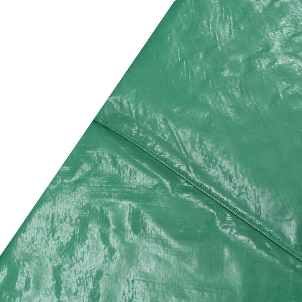 vidaXL aizsargapmale apaļam batutam, zaļa, 13 pēdas/3,96 m diametrā цена и информация | Batuti | 220.lv