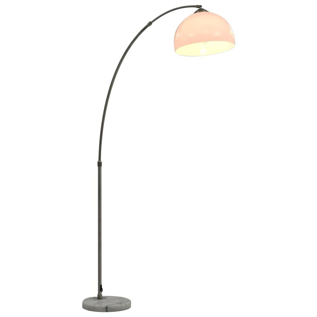 vidaXL arkveida stāvlampa, 60 W, E27, 200 cm, sudraba krāsā cena un informācija | Stāvlampas | 220.lv