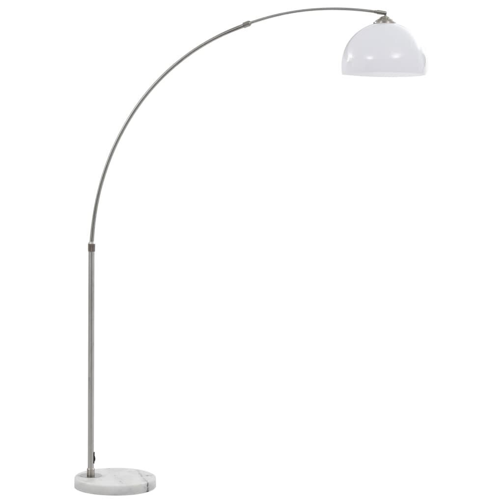 vidaXL arkveida stāvlampa, 60 W, E27, 200 cm, sudraba krāsā cena un informācija | Stāvlampas | 220.lv