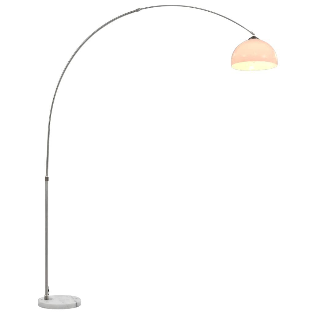 vidaXL arkveida stāvlampa, 60 W, E27, 200 cm, sudraba krāsā cena un informācija | Stāvlampas | 220.lv