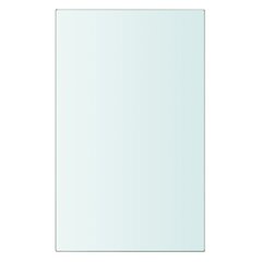 Панель для полки, прозрачное стекло, 20x12 см цена и информация | Аксессуары для ванной комнаты | 220.lv