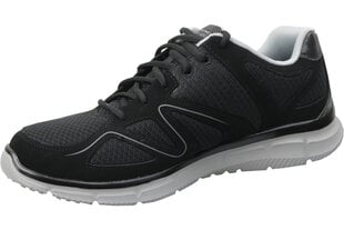 Кеды мужские Skechers Satisfaction M 58350-BKGY, черные цена и информация | Кроссовки для мужчин | 220.lv