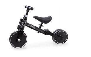 Балансировочный велосипед, трехколесный, Kidwell 3в1, черный цена и информация | Балансировочные велосипеды | 220.lv