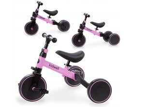 Балансировочный велосипед, трехколесный, Kidwell 3в1, розовый цена и информация | Балансировочные велосипеды | 220.lv