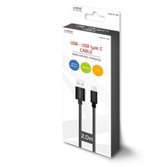 Savio CL-129, USB-C/USB-A, 2 m цена и информация | Кабели и провода | 220.lv