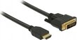 Delock 85653, HDMI/DVI-D, 1.5 m cena un informācija | Kabeļi un vadi | 220.lv