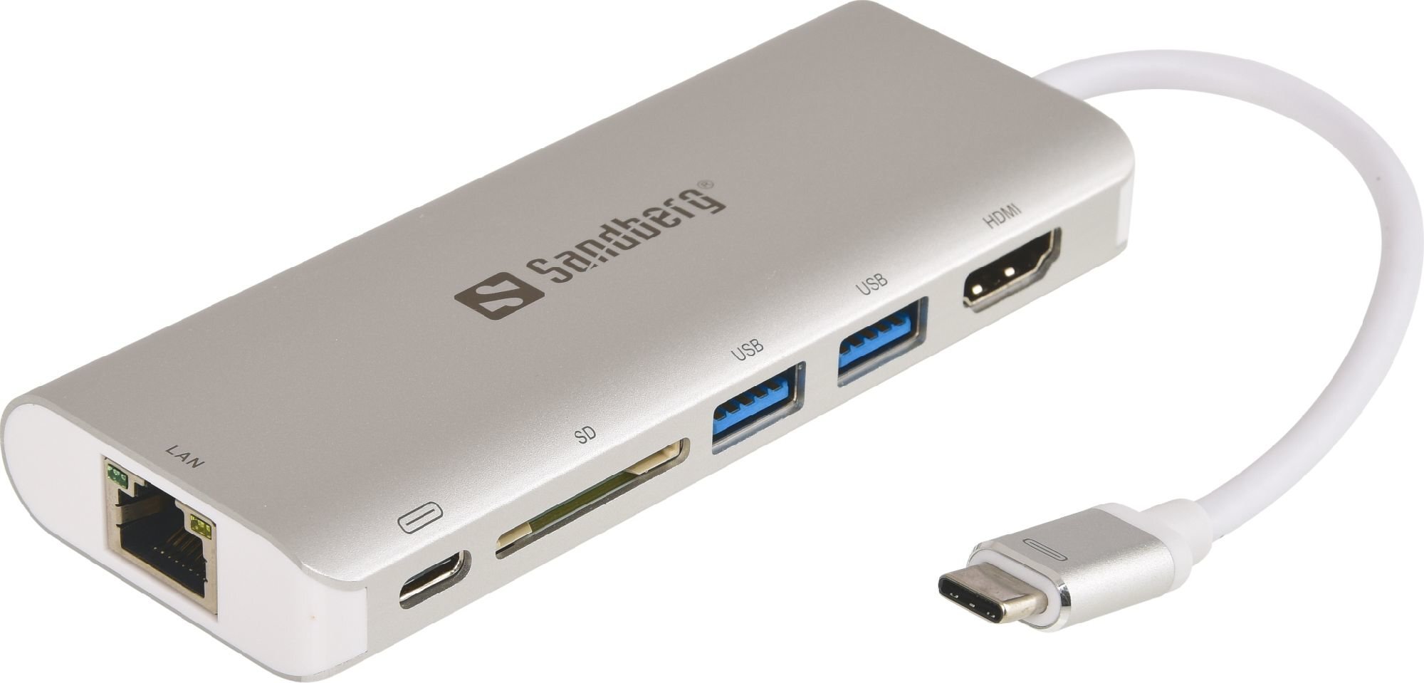 Sandberg 136-18, USB-C/USB-A/HDMI/RJ45 cena un informācija | Kabeļi un vadi | 220.lv