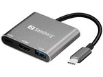 Dokstacija Sandberg 136-00, USB type-C, USB-A, HDMI