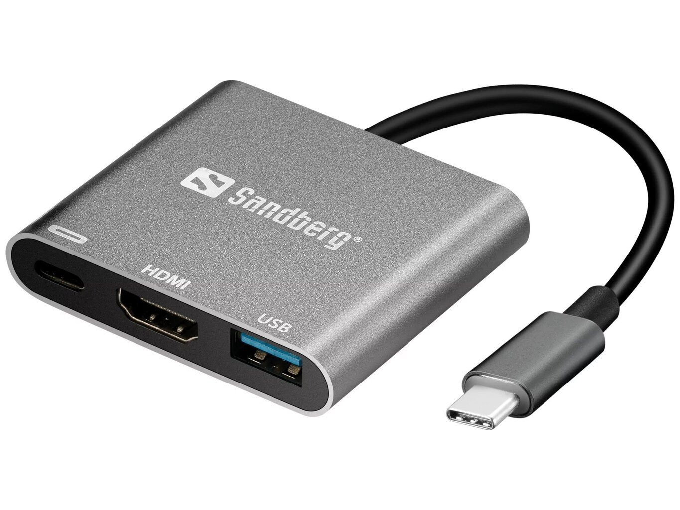 Dokstacija Sandberg 136-00, USB type-C, USB-A, HDMI cena un informācija | Adapteri un USB centrmezgli | 220.lv