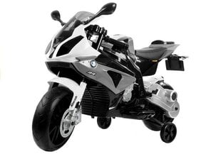 Электрический детский мотоцикл BMW S1000RR, серебристый цена и информация | Электромобили для детей | 220.lv