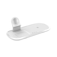 Беспроводное зарядное устройство Devia 3 в 1 для iPhone / Airpods / Apple Watch 5V / 2A / 15W / + кабель USB-C / белое цена и информация | Зарядные устройства для телефонов | 220.lv