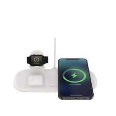 Беспроводное зарядное устройство Devia 3 в 1 для iPhone / Airpods / Apple Watch 5V / 2A / 15W / + кабель USB-C / белое цена и информация | Зарядные устройства для телефонов | 220.lv