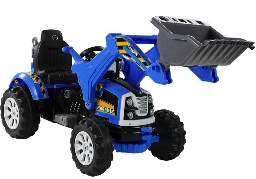 Elektromobilis traktors-ekskavators ar kausu, zils цена и информация | Bērnu elektroauto | 220.lv