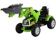Elektromobilis traktors-ekskavators ar kausu, zaļš cena un informācija | Bērnu elektroauto | 220.lv